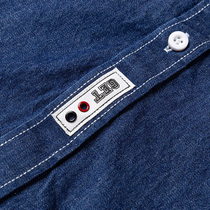 2025 Denim Long-Sleeve Double or Single  Pocket Design Shirt Classic 100% Cotton Fashion Embroider Comfortable Clothes