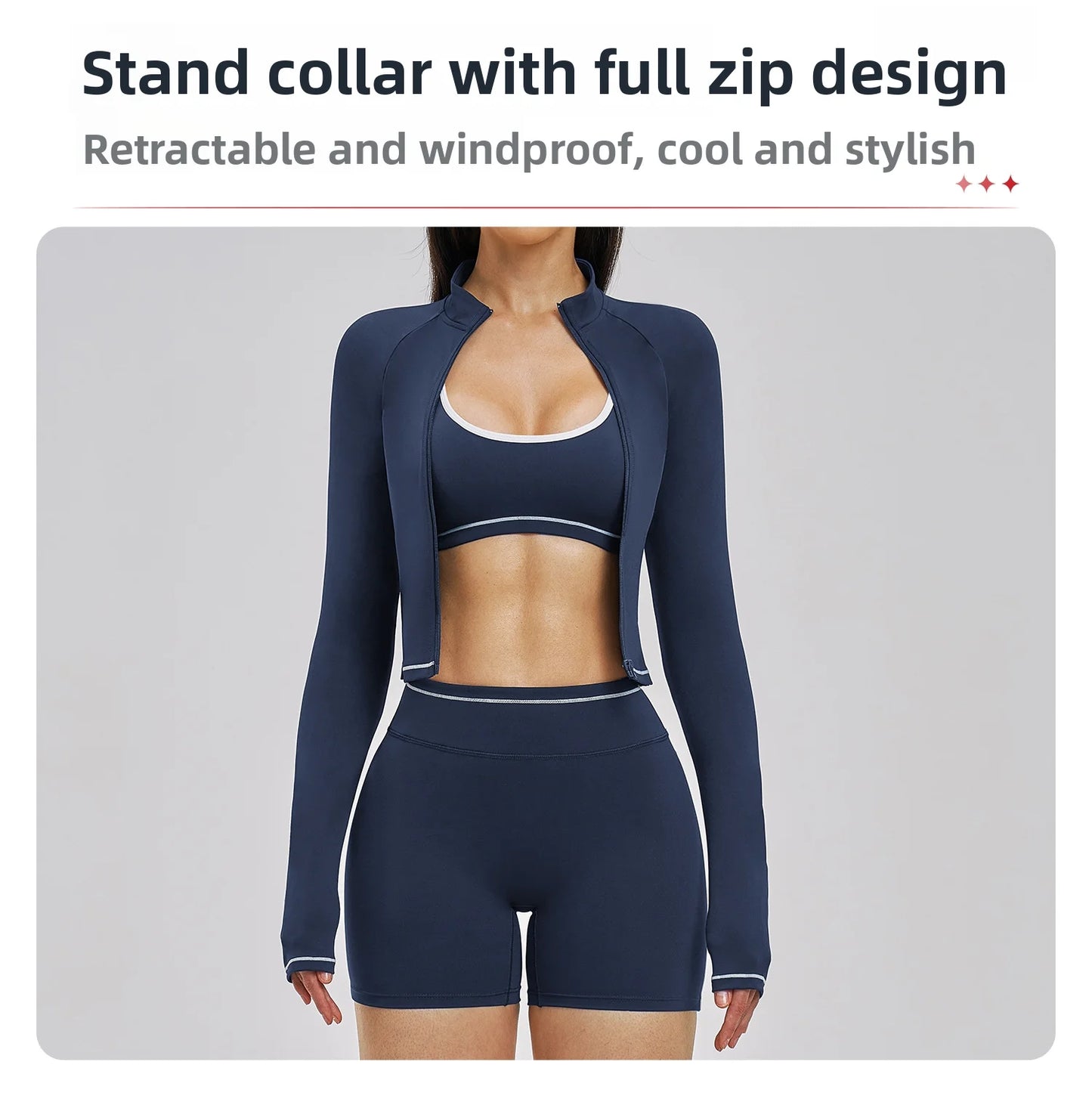 Seamless Yoga Long Sleeve Women Sports Jacket Zipper Fitness Yoga Shirt Gym Top Activewear Running Coats Cycling Workout Clothes