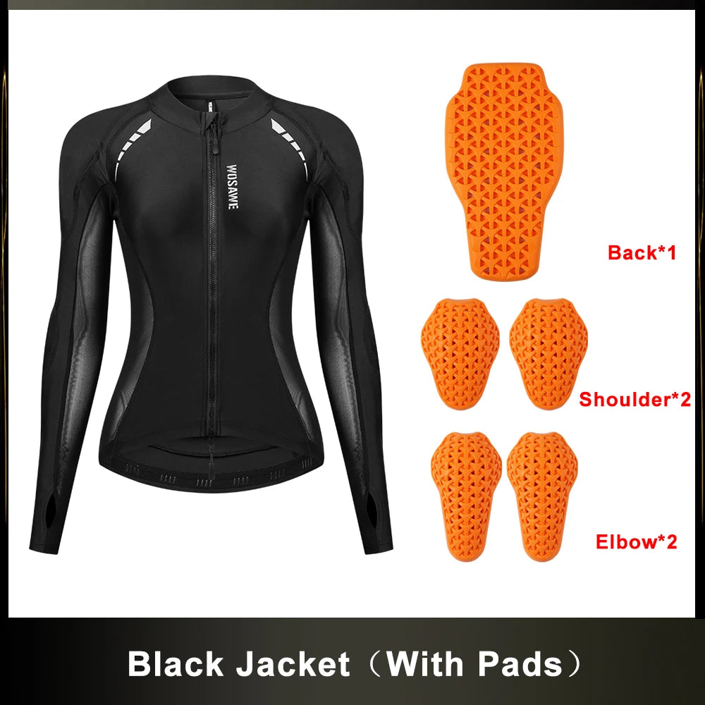 Women Motorcycle Jacket Lady Full Body Armor Set CE Certified Summer Riding Safety Coat Pants Built-in Protective Pads