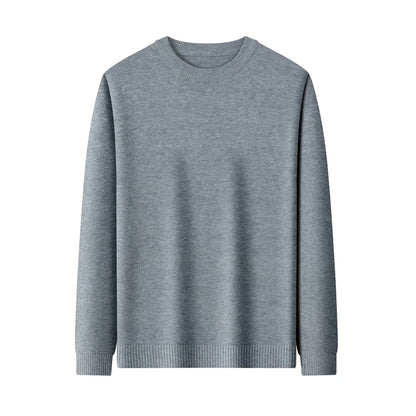 7 Colour Men's Round Neck Long Sleeved Solid Color Sweater Soft Warm and Comfortable Top with a Base