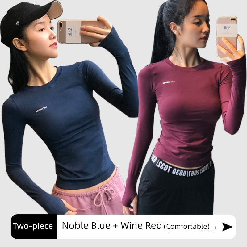 Lanwen Workout Clothes Women's Bottoming Shirt Long Sleeves Spring & Fall Outdoor