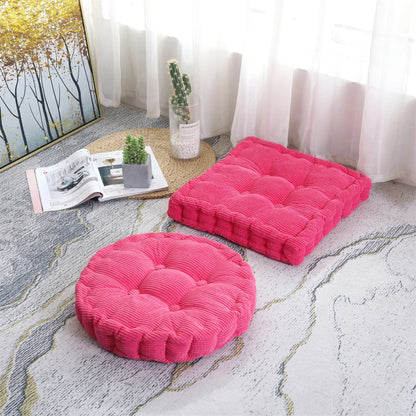 Square Round Floor Pillows for Adult Kids Meditation Floor Pillow Seating Cushion Tufted Floor Cushion Yoga Bench Rocking Tatami