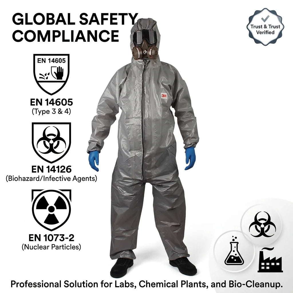 3M 4570 Protective Coverall CleanRoom Clothes Anti static Anti chemical liquid splash Radiation protection effective particles