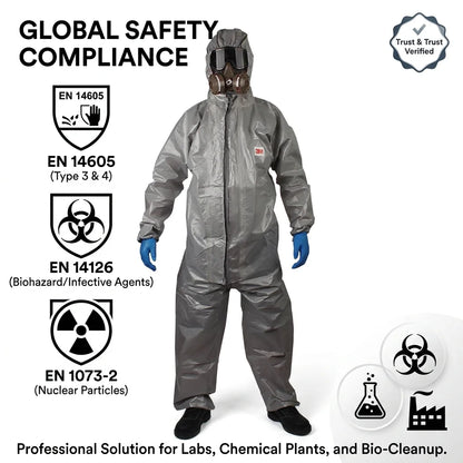 3M 4570 Protective Coverall CleanRoom Clothes Anti static Anti chemical liquid splash Radiation protection effective particles