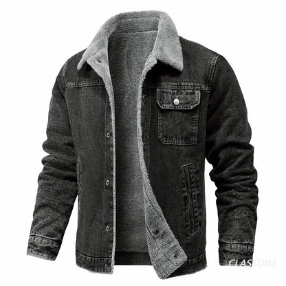 Men Winter Black Denim Jackets Fleece Warm Coats Good Quality Male Casual Winter Jackets Outwear Casual Coats Winter Clothes S-4XL
