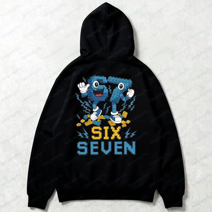 Steal A Brainrot 67 Meme Hoodies Funny Meme Unisex Sweatshirt Six and Seven Brainrot Tops Men Women Christmas Fashion Streetwear