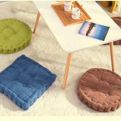 Square Round Floor Pillows for Adult Kids Meditation Floor Pillow Seating Cushion Tufted Floor Cushion Yoga Bench Rocking Tatami