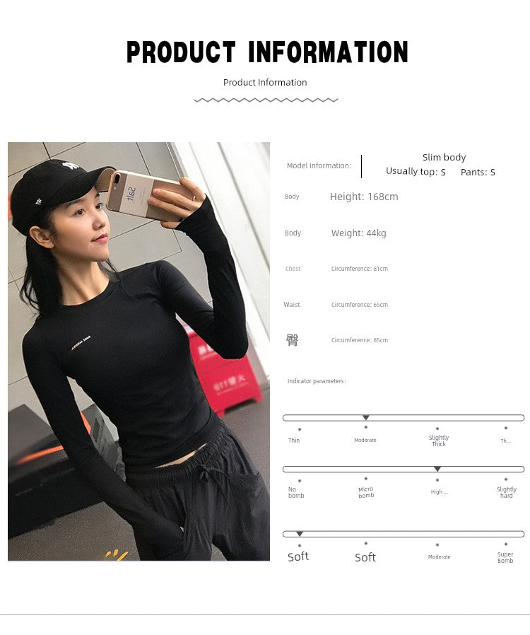 Lanwen Workout Clothes Women's Bottoming Shirt Long Sleeves Spring & Fall Outdoor