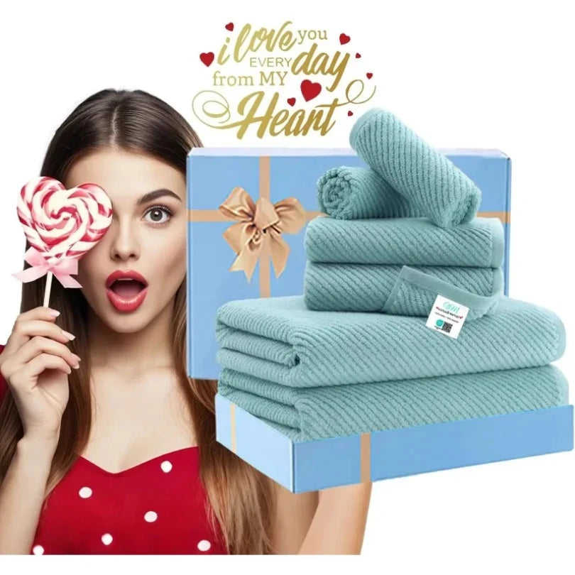 100% Cotton | Lightweight | Thick | Soft, Quick Dry Towels, Bath Towels Set of 6 Large, 2 Bath 30"x56", 2 Hand 18"x28"
