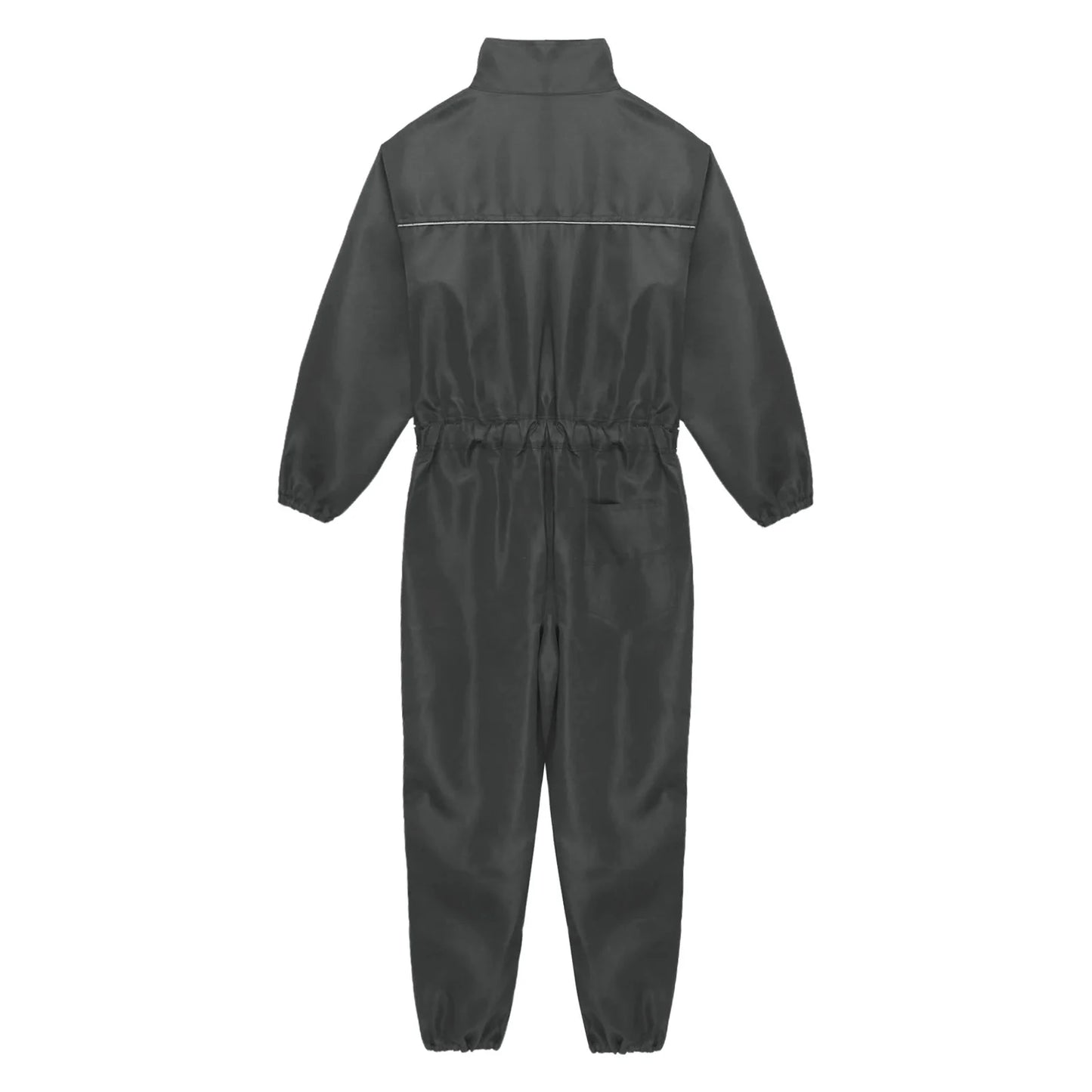 Men Resistant Coveralls Work Uniforms for Factory Workshop Stand Collar Long Sleeve Multi-pockets One-piece Jumpsuit Worker Wear