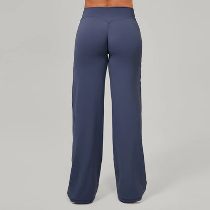 Women Straight Yoga Leg Bottoms Soft Stretchy Fabric Women's Yoga Pants GYM Sweat-Wicking Properties Running Sport Trousers