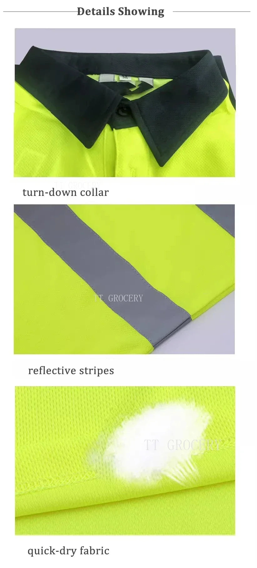 Quick-Dry Polo Shirt Work Reflective Labor Protection Safety Clothing Breathable Workwear Resistant Industrial Safety Shirt