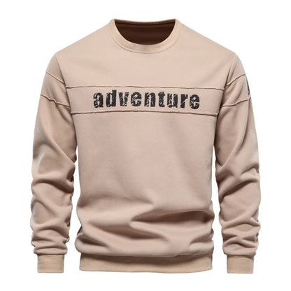 New Autumn Men O-neck Printed Pullovers Loose Sweatshirts High Quality Male Outwear Casual Sweatshirts EU Size Men's Clothing 2
