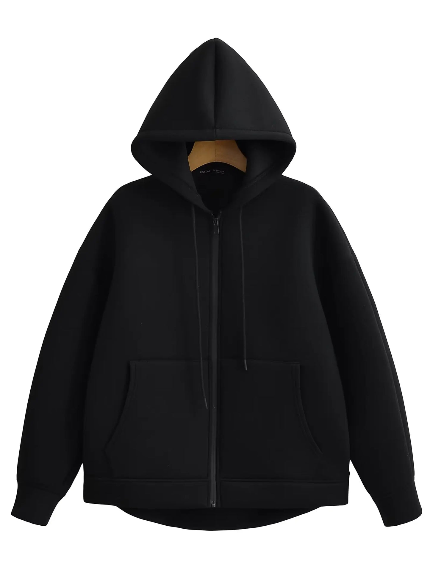 HH 2026 Casual Women's Soild Zipper Hoodie Long Sleeve Big Pocket Zipper Jacket With Hood Female Loose Outerwear Coat Tops