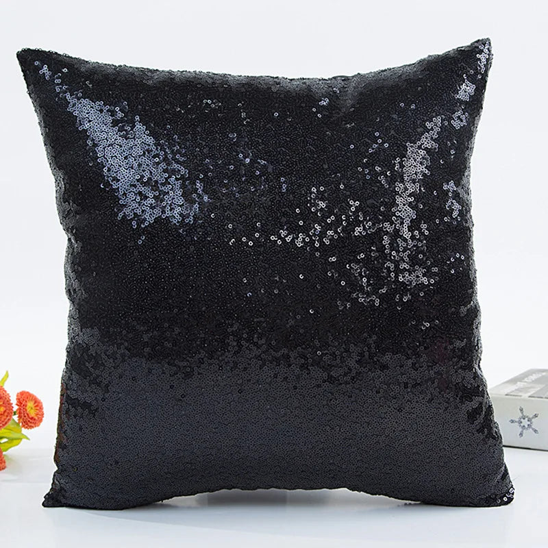 Sequin Pillow Cover Square Cushion Pillowcases  Bar Party Home  Gift Halloween  Wedding Festival