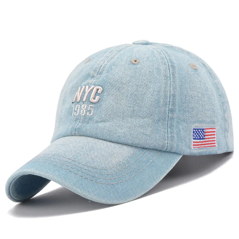 2026 Denim Baseball Cap Men Women Embroidery Letter Jeans Snapback Hat Casquette Summer Sports Hip Hop Cap Gorras Unisex hats