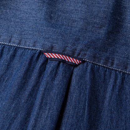 2025 Denim Long-Sleeve Double or Single  Pocket Design Shirt Classic 100% Cotton Fashion Embroider Comfortable Clothes