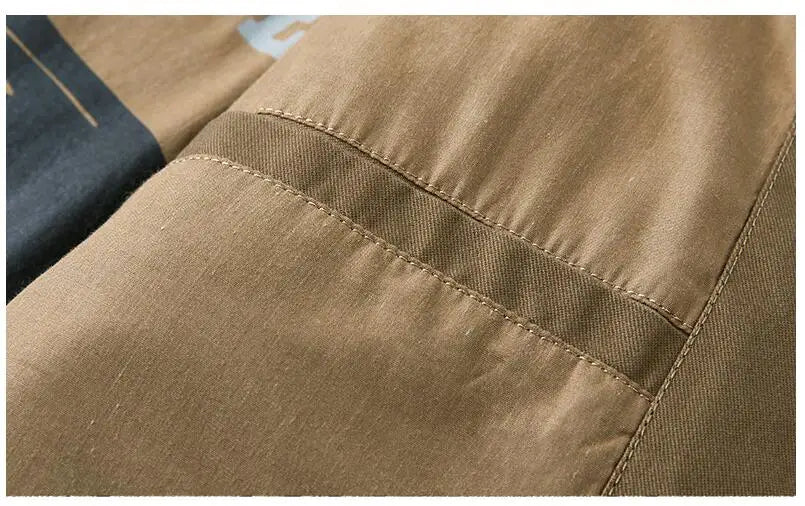 New Autumn Men Multiple Pockets Cargo Jackets Loose Tooling Cargo High Quality Male Cotton Casual Jackets Men's Clothing Size 4X