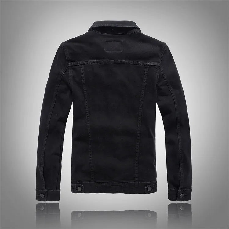 Men Coloured Denim Jackets Outwear Slim Fit Denim Coats New Fashion Male Cotton Casual Jeans Jackets Streetwear Jean Coats Size S~4XL