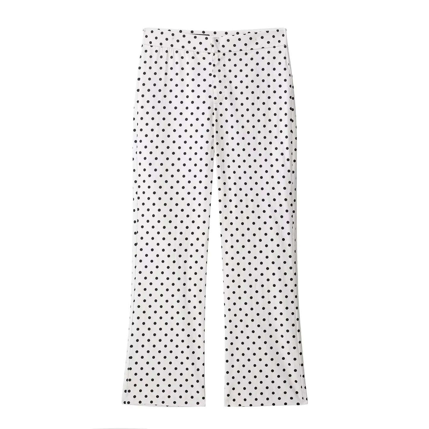 Woman Autumn Long Sleeves Turtleneck Zipper With Pockets Drawstring Casual Coats Women Fashion Polka Dot Printed Jacket