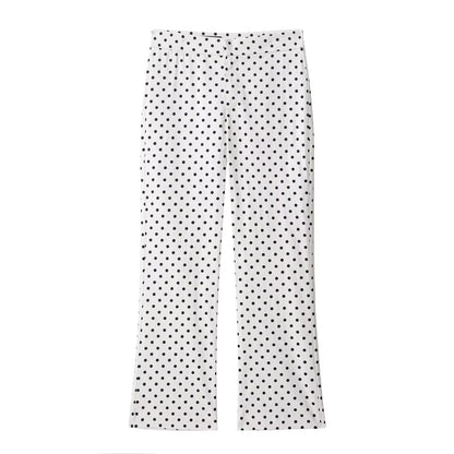 Woman Autumn Long Sleeves Turtleneck Zipper With Pockets Drawstring Casual Coats Women Fashion Polka Dot Printed Jacket