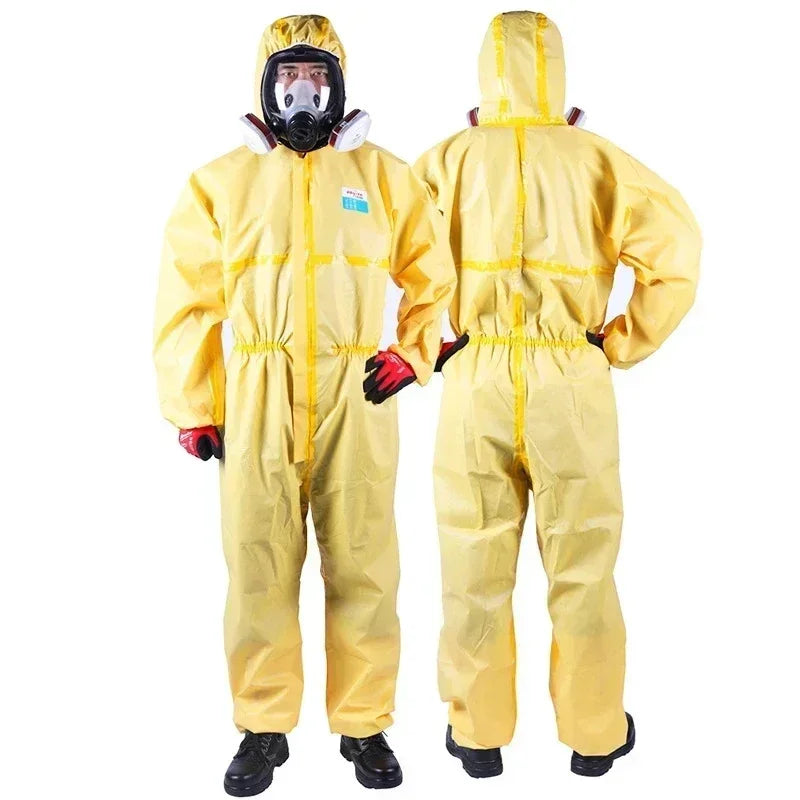 One Piece Chemical Protective Clothing Work Coverall Hazardous Chemical Liquid Sulfuric Acid And Alkali Resistant Protection