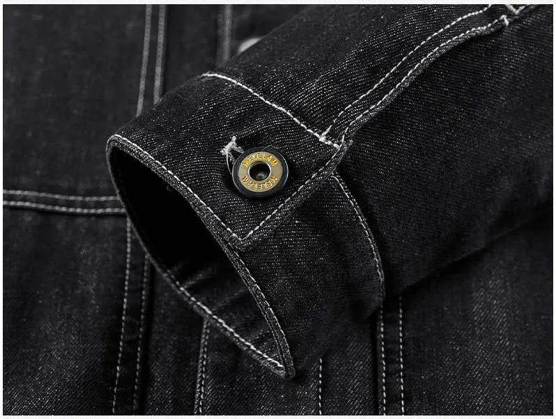 New Fashion Men Winter Fleece Warm Denim Jackets Tooling Coats Quality Cotton Male Multi-pocket Casual Cargo Jackets Size M-5XL