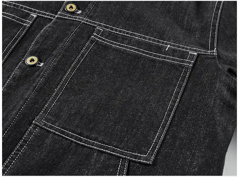 New Fashion Men Winter Fleece Warm Denim Jackets Tooling Coats Quality Cotton Male Multi-pocket Casual Cargo Jackets Size M-5XL