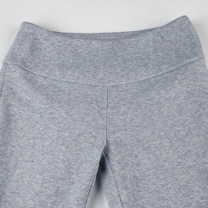 BKLD 2024 Solid Colors Flared Trousers Casual Sports Pants High Elastic Waist Running Jogging Base Sweatpants Women's Athleisure
