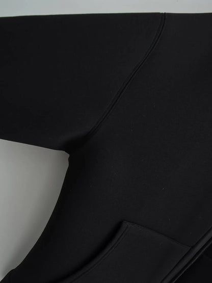 HH 2026 Casual Women's Soild Zipper Hoodie Long Sleeve Big Pocket Zipper Jacket With Hood Female Loose Outerwear Coat Tops