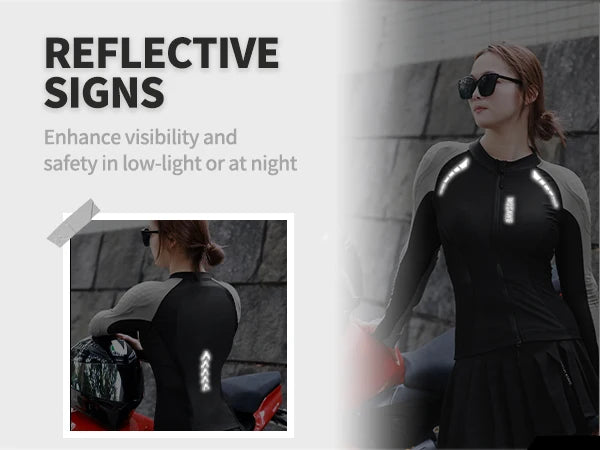 Women Motorcycle Jacket Lady Full Body Armor Set CE Certified Summer Riding Safety Coat Pants Built-in Protective Pads