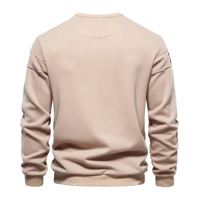 New Autumn Men O-neck Printed Pullovers Loose Sweatshirts High Quality Male Outwear Casual Sweatshirts EU Size Men's Clothing 2