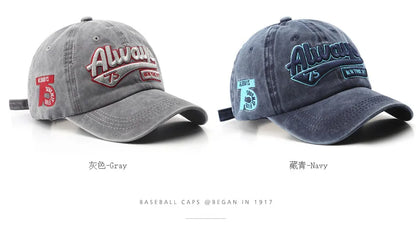 Summer Women Men Baseball Cap Fashion Letter Embroidery Snapback Hat Vintage Washed Cotton Unisex Hip Hop Sun Hat Casquette