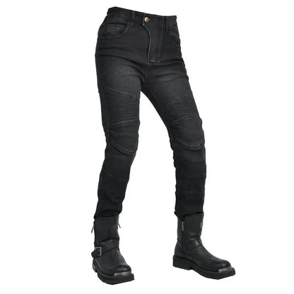 New Motorcycle Jeans Women Upgrade Silicone Protector Detachable Casual Fashion Racing Road Rider Four Seasons Moto Pants