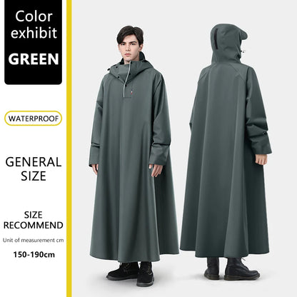 Thicken Oxford Waterproof Rain Gear Rain Poncho Unisex Fashion Rain Coat Long Raincoat Loose Oversized Hooded Rainwear