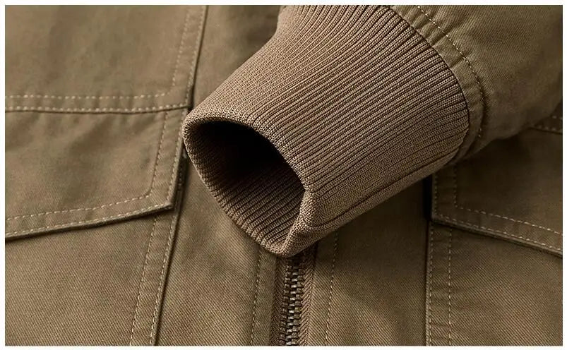 New Autumn Men Multiple Pockets Cargo Jackets Loose Tooling Cargo High Quality Male Cotton Casual Jackets Men's Clothing Size 4X