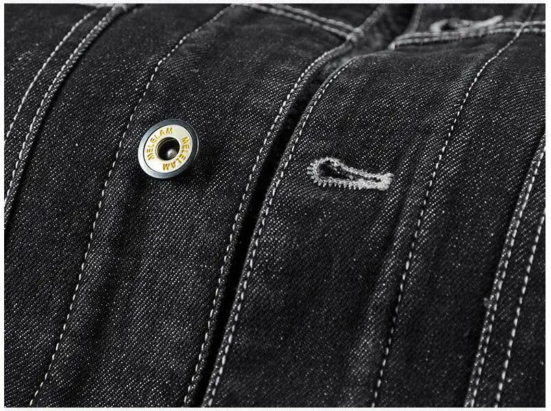 New Fashion Men Winter Fleece Warm Denim Jackets Tooling Coats Quality Cotton Male Multi-pocket Casual Cargo Jackets Size M-5XL