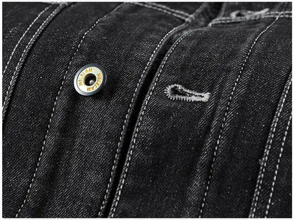 New Fashion Men Winter Fleece Warm Denim Jackets Tooling Coats Quality Cotton Male Multi-pocket Casual Cargo Jackets Size M-5XL