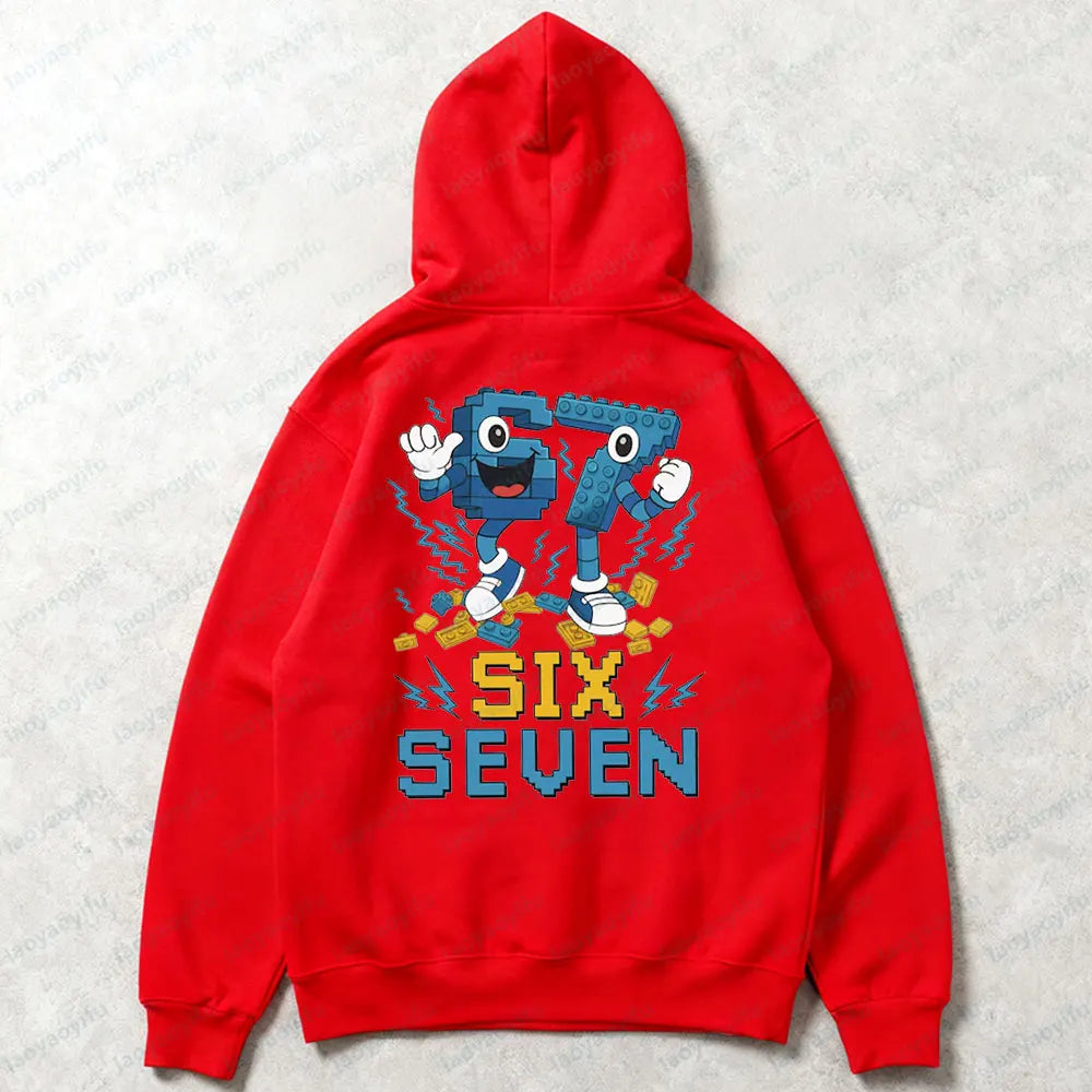Steal A Brainrot 67 Meme Hoodies Funny Meme Unisex Sweatshirt Six and Seven Brainrot Tops Men Women Christmas Fashion Streetwear