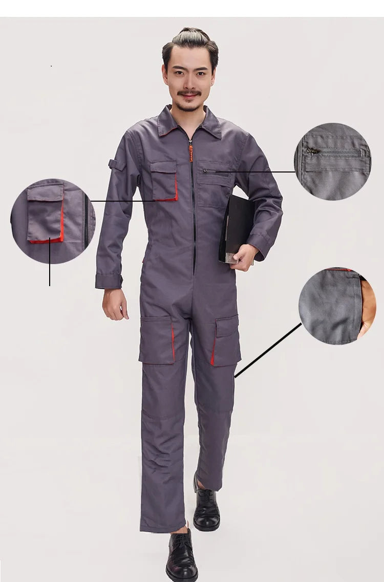 Work Overall Uniform Men Women Working Coveralls Welding Suit Car Repair Workshop Mechanic Plus Size Clothes