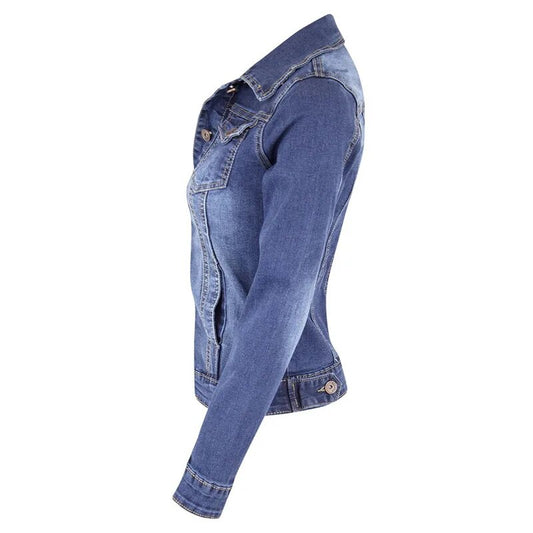 Chaquetas vaqueras cortas para mujer, chaqueta vaquera informal Vintage de manga larga lavada de otoño, abrigo vaquero Bomber, chaqueta para mujer, prendas de vestir exteriores