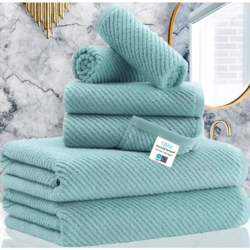 100% Cotton | Lightweight | Thick | Soft, Quick Dry Towels, Bath Towels Set of 6 Large, 2 Bath 30"x56", 2 Hand 18"x28"