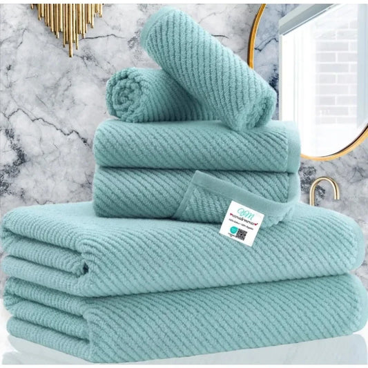 100% Cotton | Lightweight | Thick | Soft, Quick Dry Towels, Bath Towels Set of 6 Large, 2 Bath 30"x56", 2 Hand 18"x28"
