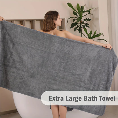 A set of two towels   one bath towel super soft, absorbent and odorless towels, essential as a bath towel in hotels, homes and g
