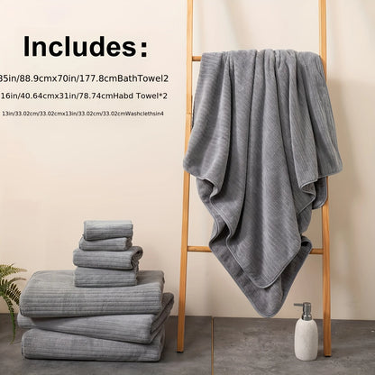 A set of two towels   one bath towel super soft, absorbent and odorless towels, essential as a bath towel in hotels, homes and g