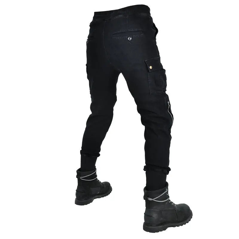 Men Motorcycle Riding Jeans Kevlar Pants Soft Casual Outdoor Protective Knee Hip Pads Pantalon Racing Pants with Hip Knee Armor