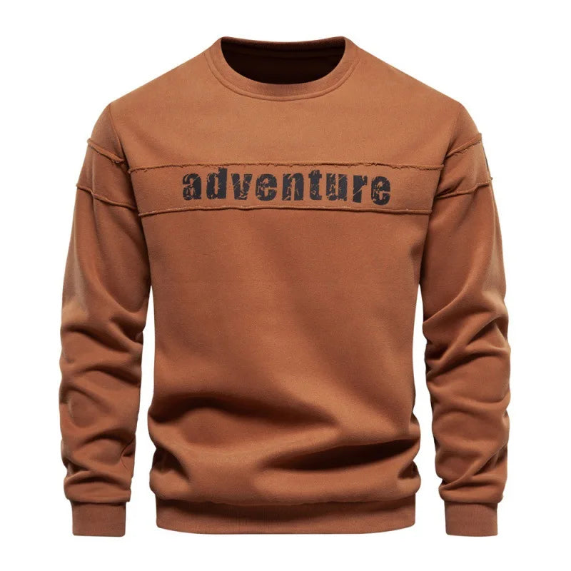 New Autumn Men O-neck Printed Pullovers Loose Sweatshirts High Quality Male Outwear Casual Sweatshirts EU Size Men's Clothing 2