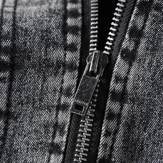 Camisas de mezclilla para hombres Camisas de manga larga Chaquetas de mezclilla Moda para hombres Camisas casuales estampadas en azul claro Chaquetas de mezclilla negras de mezclilla