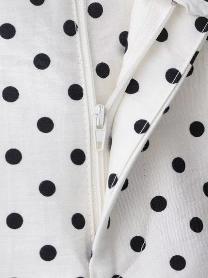 Woman Autumn Long Sleeves Turtleneck Zipper With Pockets Drawstring Casual Coats Women Fashion Polka Dot Printed Jacket