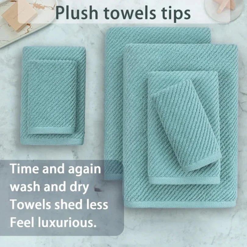 100% Cotton | Lightweight | Thick | Soft, Quick Dry Towels, Bath Towels Set of 6 Large, 2 Bath 30"x56", 2 Hand 18"x28"
